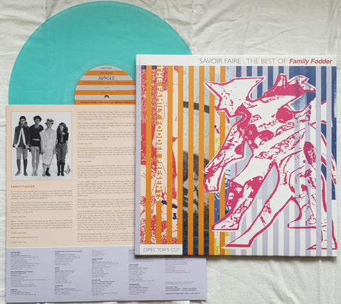 Family Fodder 'Savoir Faire - the best of (Director's Cut)' blue translucent vinyl LP