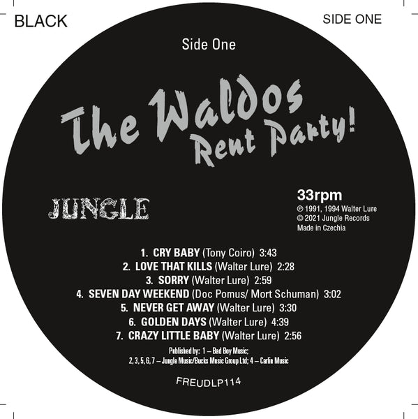 The Waldos 'Rent Party' RSD ltd ed blue vinyl LP