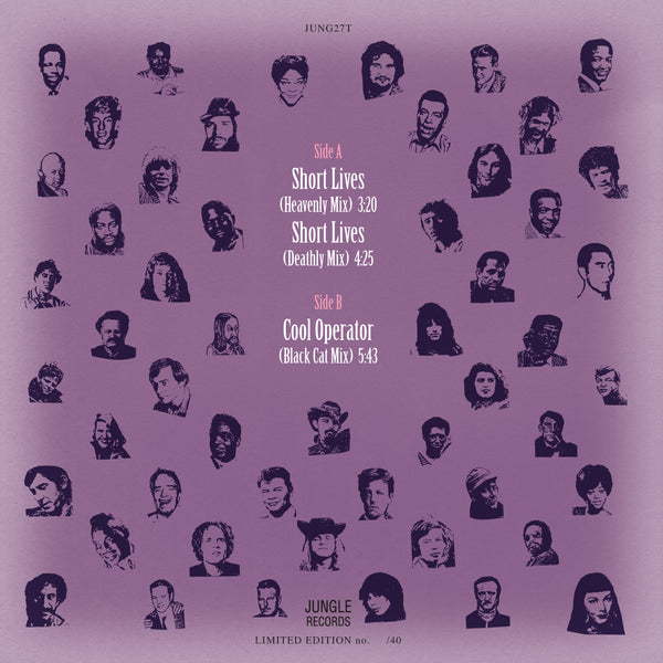 Johnny Thunders - unreleased 'Short Lives' 12" single test pressing, numbered edition of 40