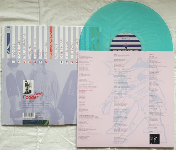 Family Fodder 'Savoir Faire - the best of (Director's Cut)' blue translucent vinyl LP