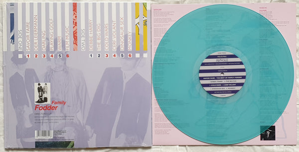 Family Fodder 'Savoir Faire - the best of (Director's Cut)' blue translucent vinyl LP